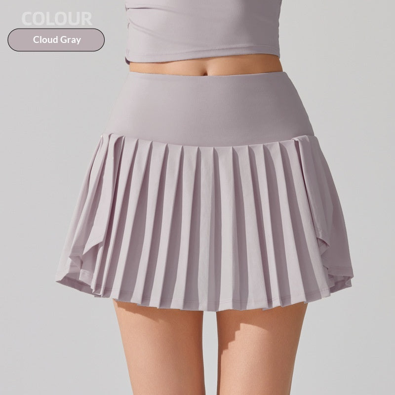 High Waist Lined Pocket Pleated Skirt