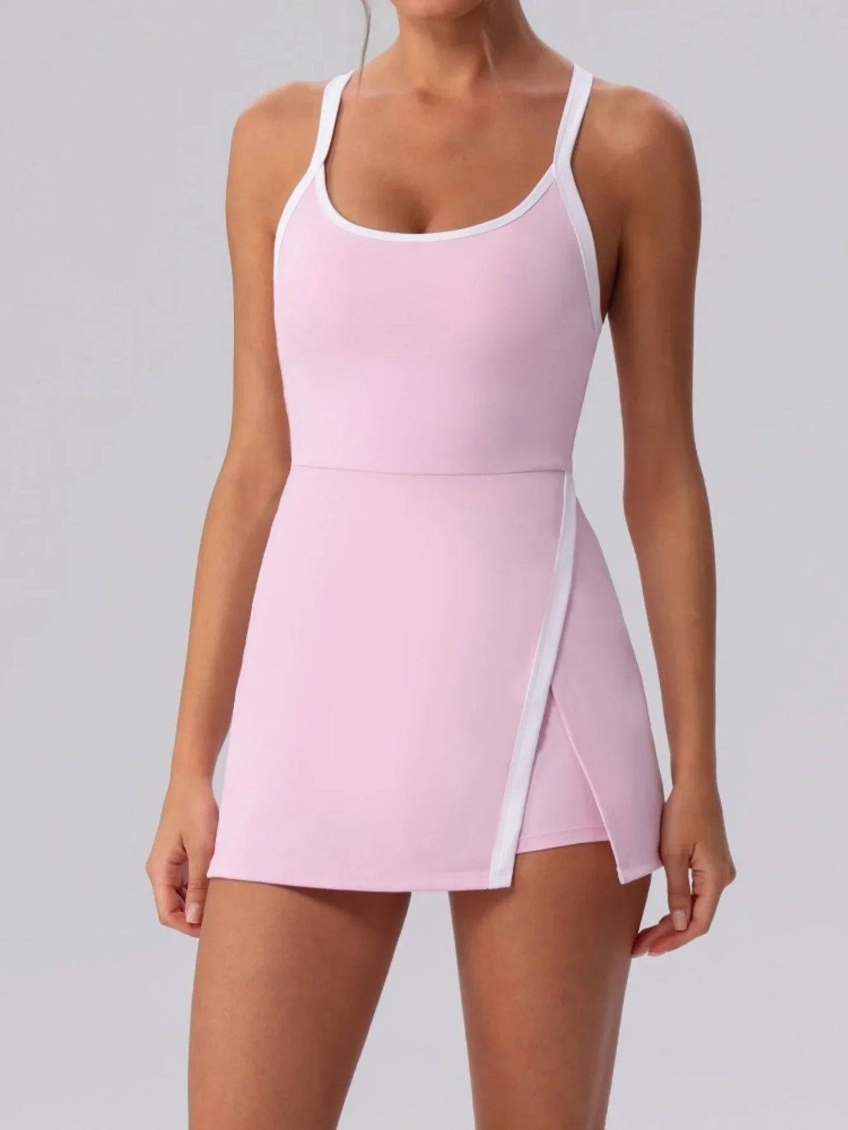 Contrast Split Skirt Dress