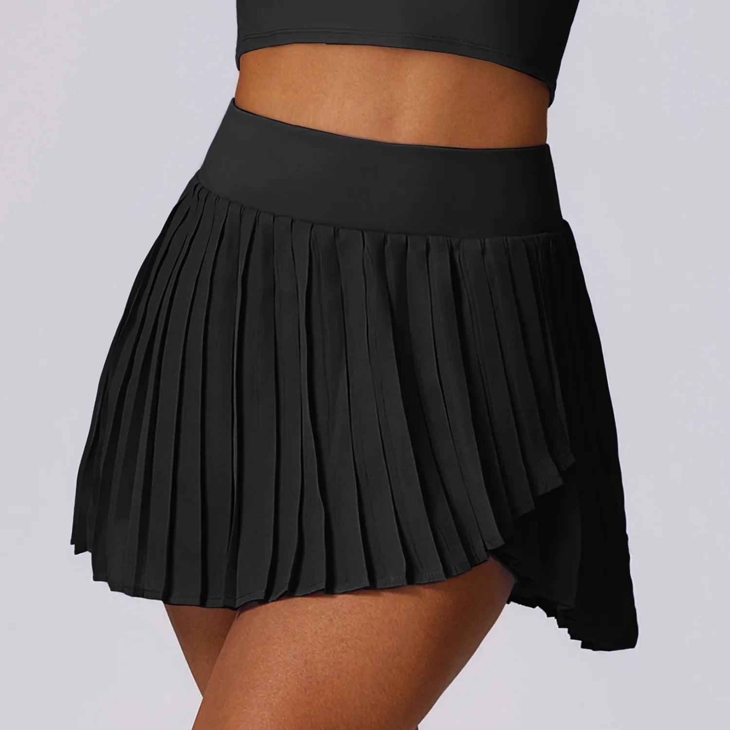 Turn Down Collar Sleeveless Set