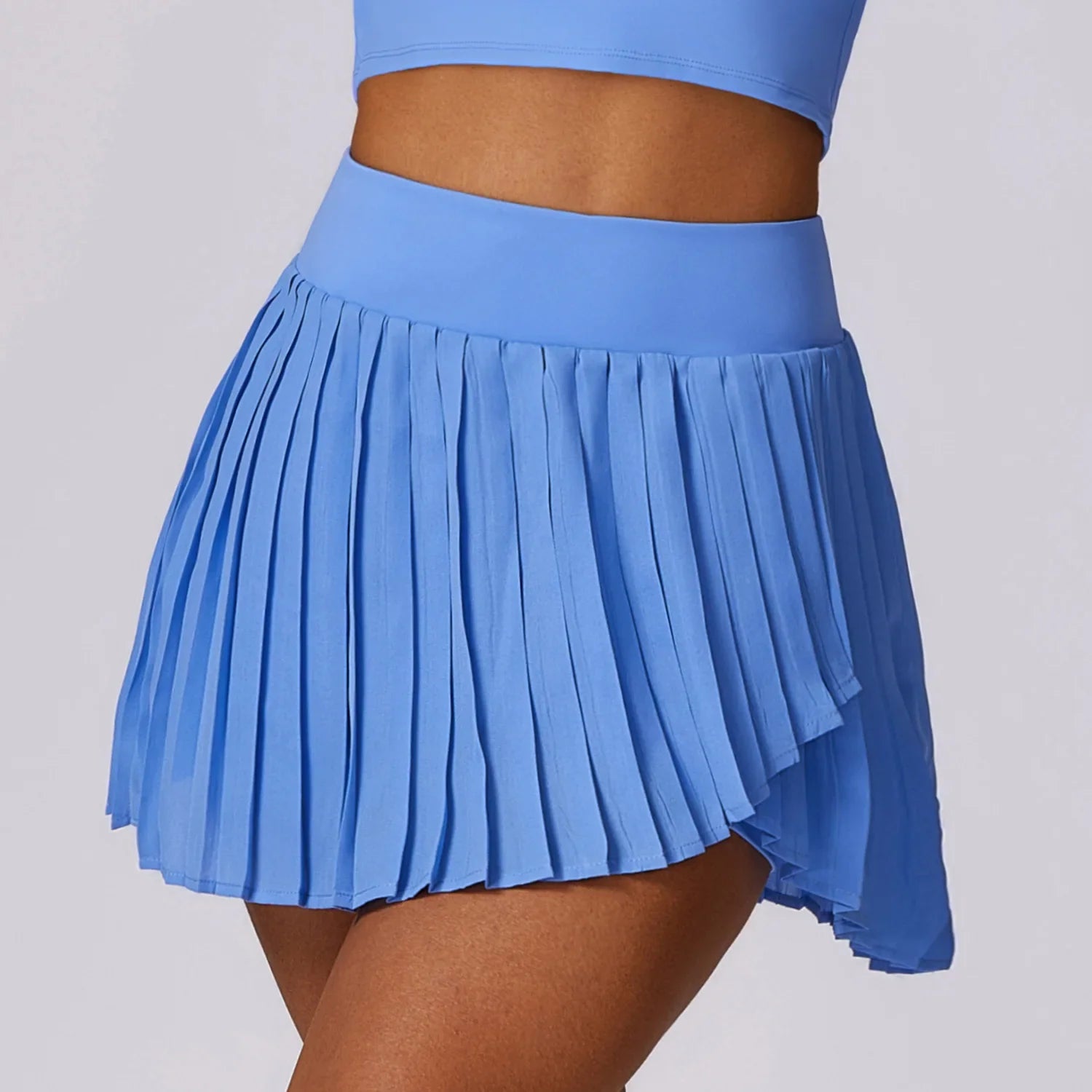 Turn Down Collar Sleeveless Set