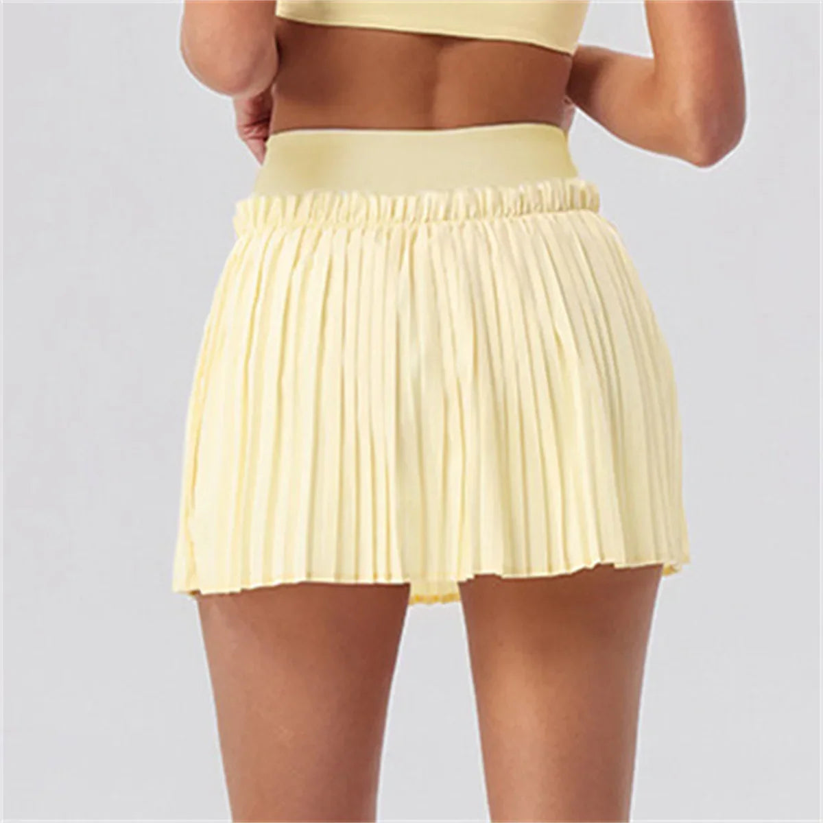 V-Line Ruffle Pleated Skirt