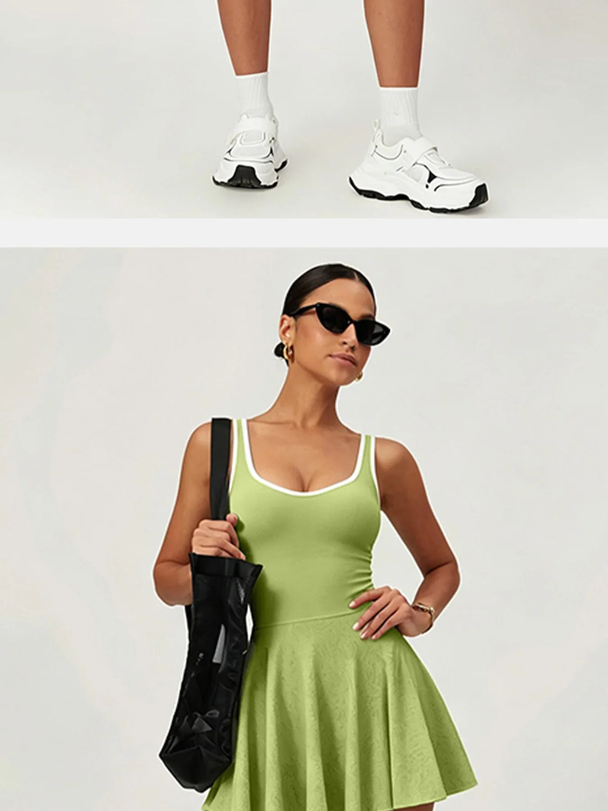 Built-in Pocket Backless Dress