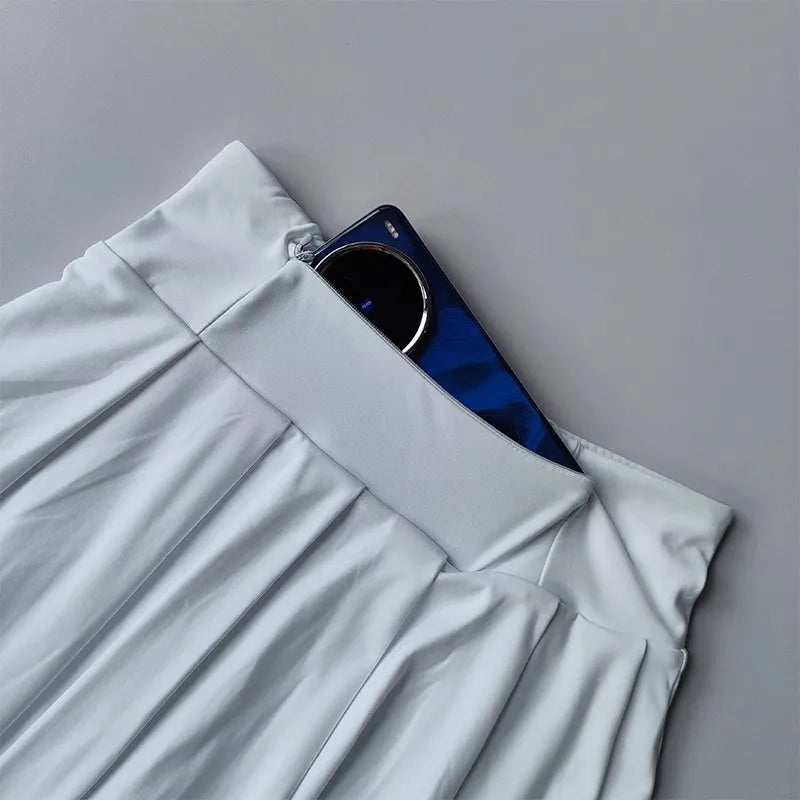 Short Sleeve Polo + Pleated Skirt Set