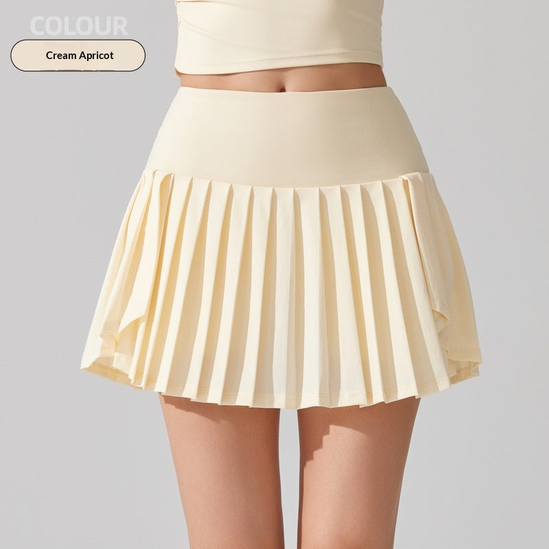 High Waist Lined Pocket Pleated Skirt