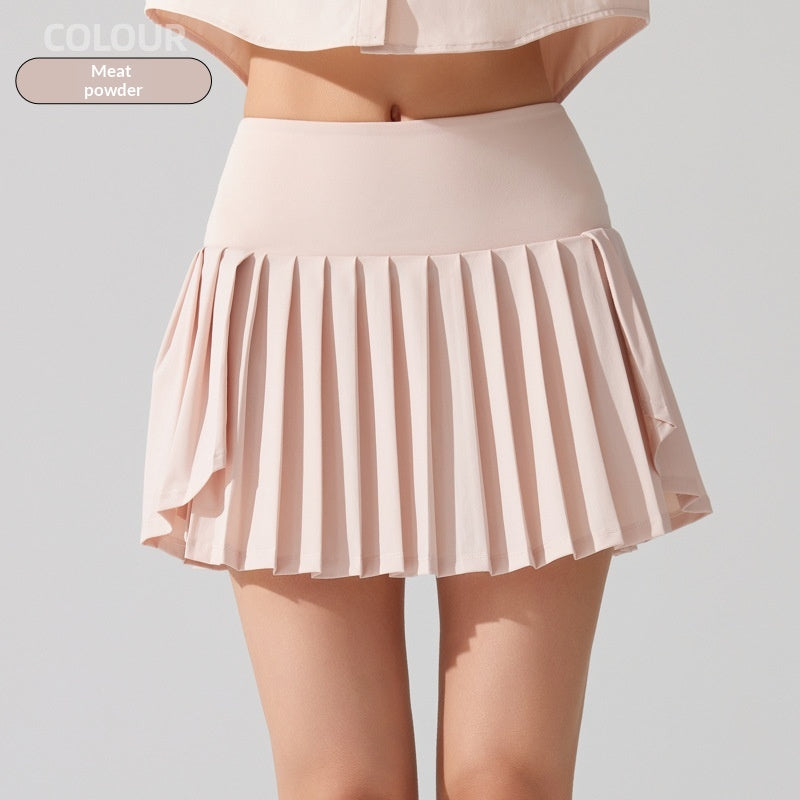 High Waist Lined Pocket Pleated Skirt
