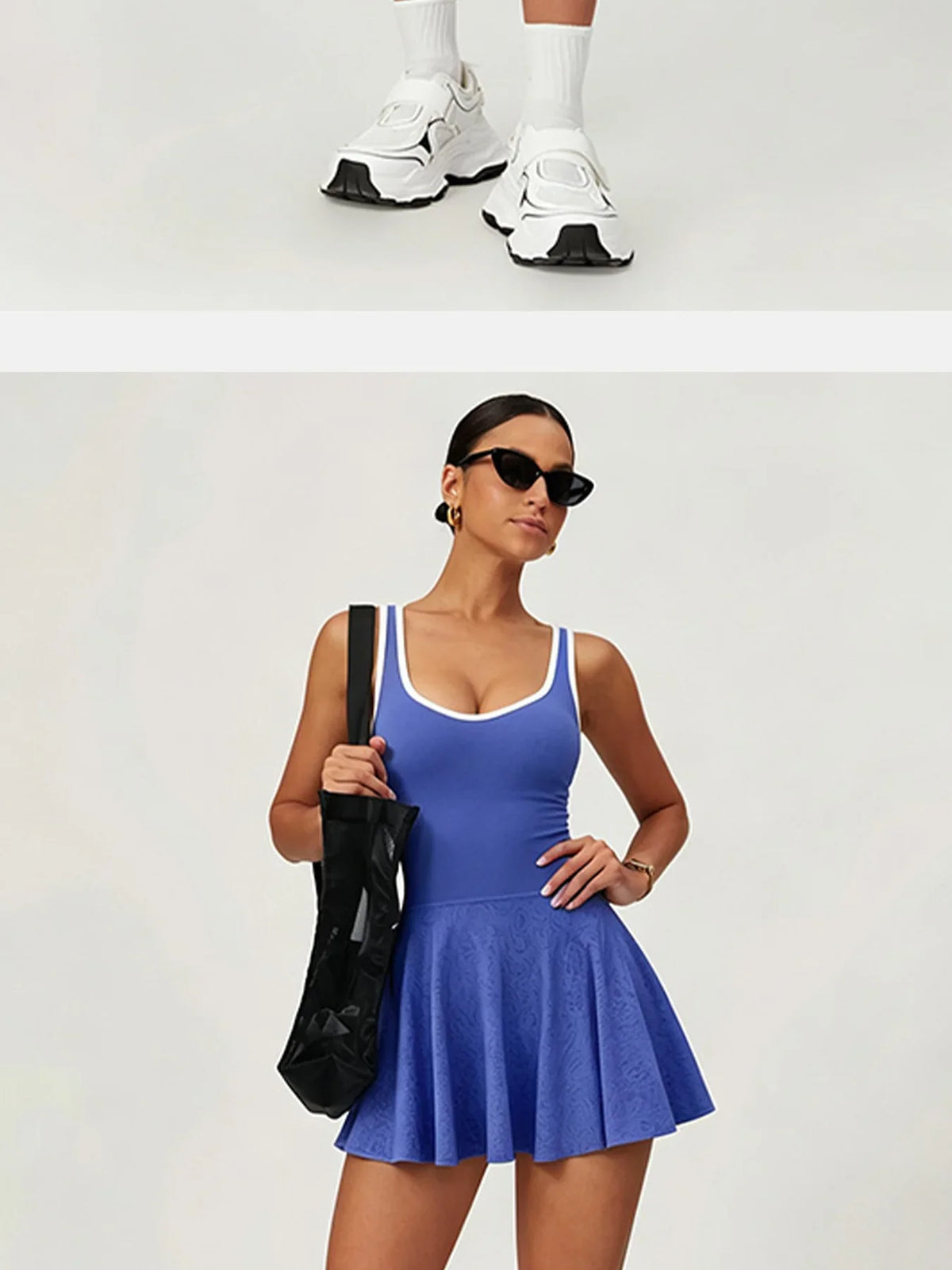 Built-in Pocket Backless Dress