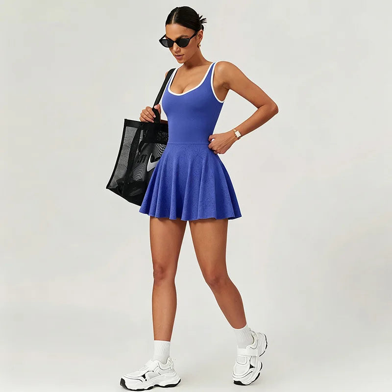 Built-in Pocket Backless Dress