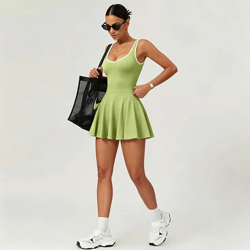 Built-in Pocket Backless Dress