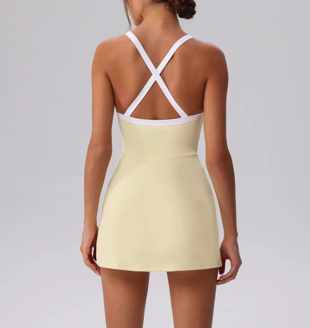 Contrast Split Skirt Dress