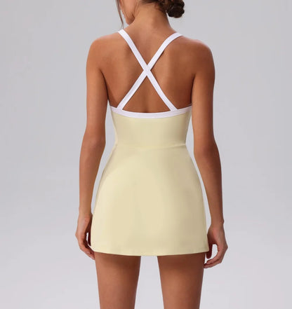 Contrast Split Skirt Dress