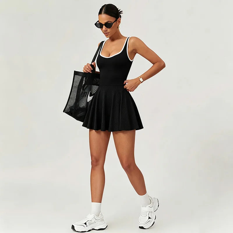 Built-in Pocket Backless Dress