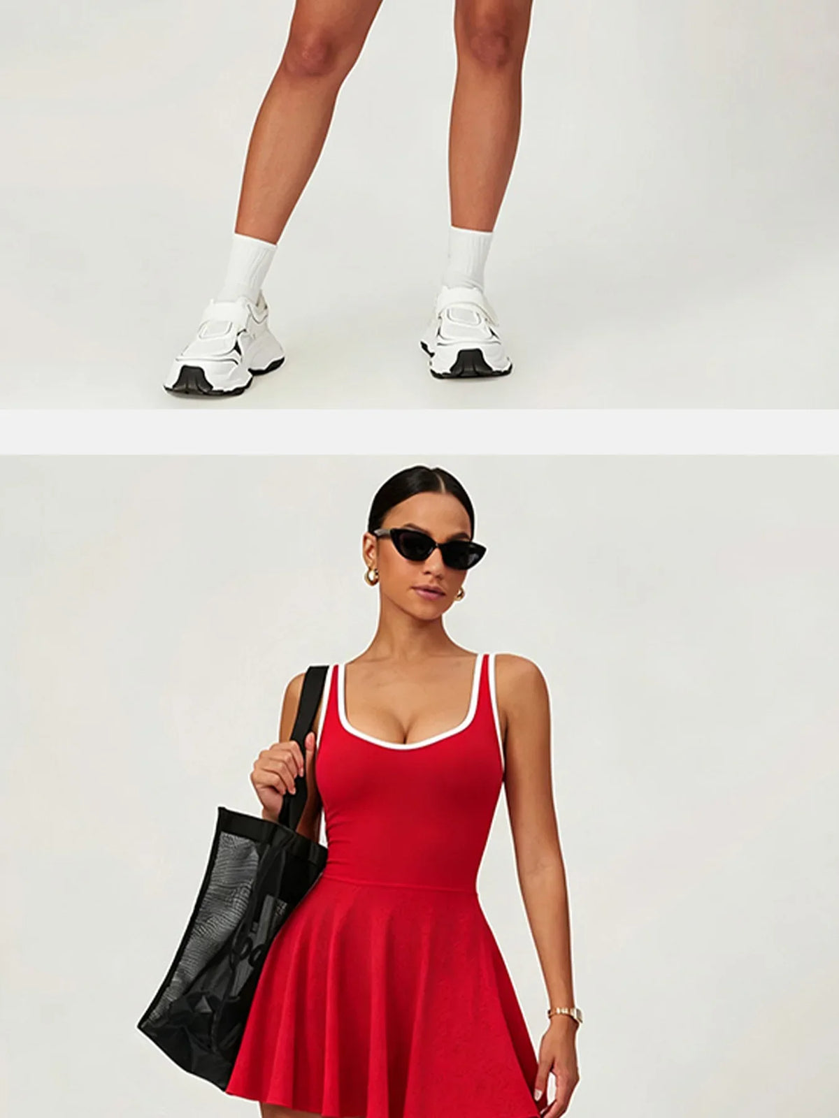 Built-in Pocket Backless Dress