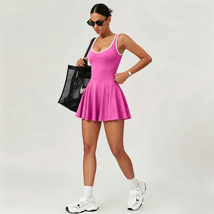 Built-in Pocket Backless Dress
