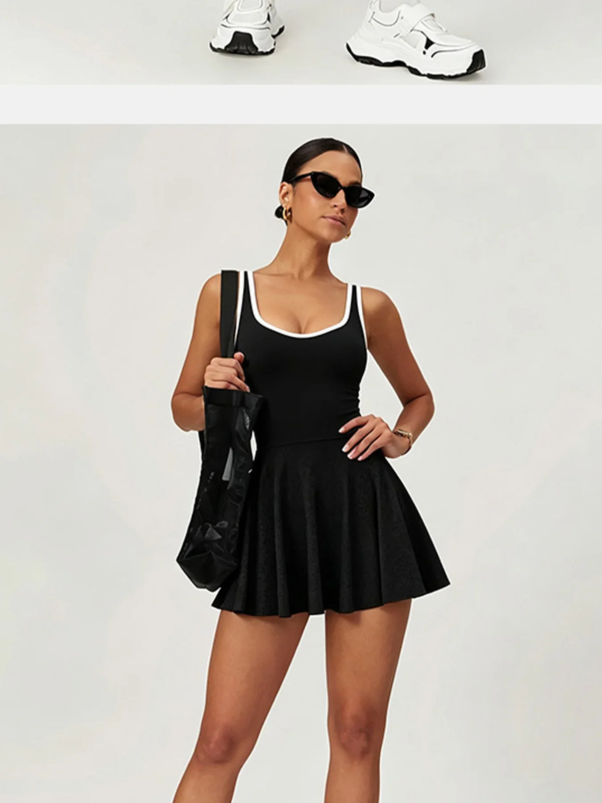 Built-in Pocket Backless Dress