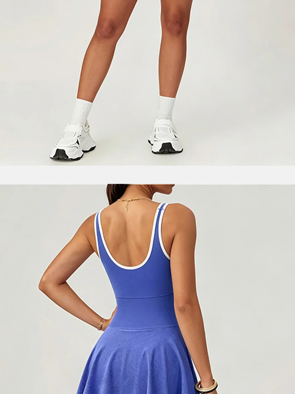 Built-in Pocket Backless Dress
