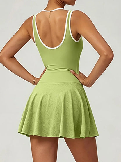 Built-in Pocket Backless Dress