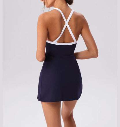 Contrast Split Skirt Dress