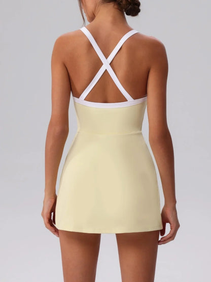 Contrast Split Skirt Dress